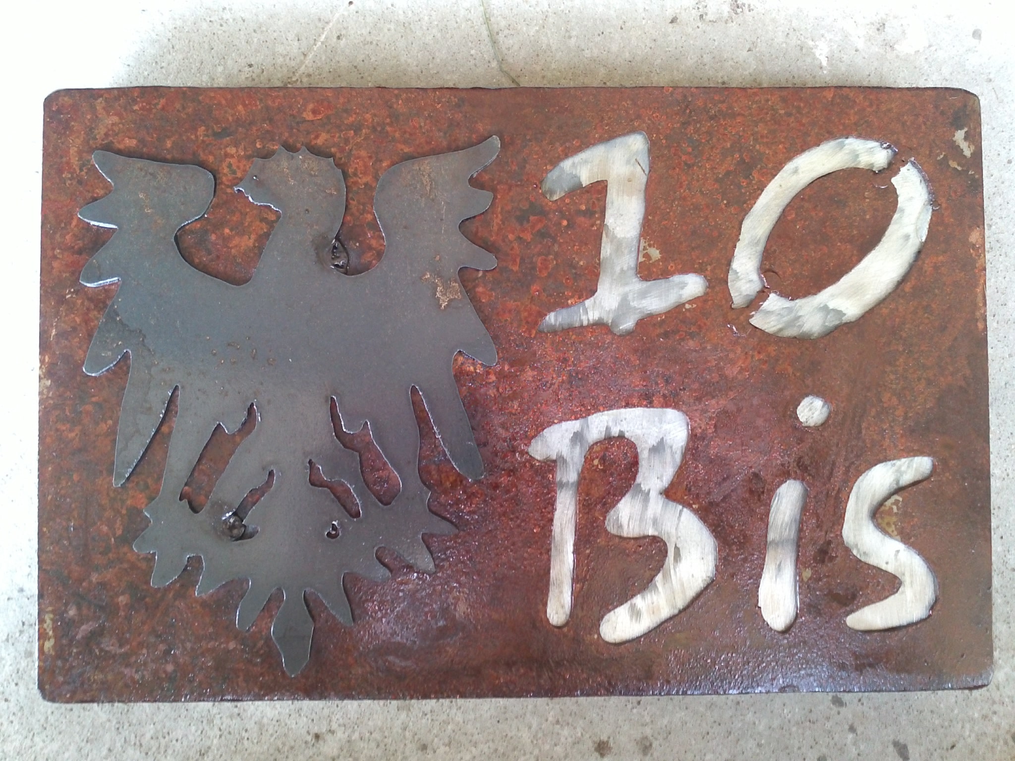 Numéro maison en métal - Bernard Mages